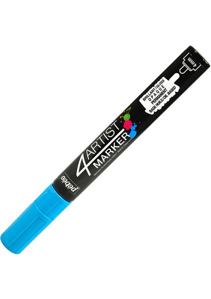 Yağ Bazlı Markör 4 mm Açık Mavi