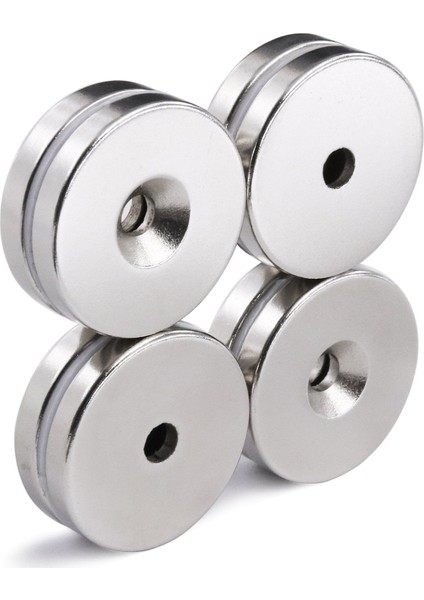 Dünya Magnet Havşa Delikli Güçlü Neodyum Mıknatıs 25 x 10 cm - 5 x 5 cm 8'li Paket fırsatları