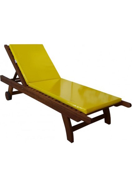 Mobilya Pvc Branda Kumaşlı Ahşap Şezlong Minderi 5 Cm. Renk Sarı