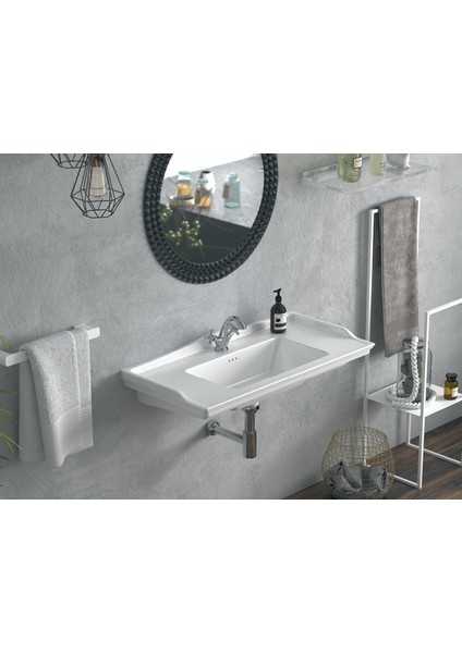 Seramik Cerastyle Kapadokya 80cm Etajerli Lavabo fırsatları