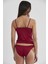 356 Kadın Dantelli Penye Atlet Külot Kaşkorse Set - Bordo 3
