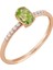 Pırlanta ve Oval Peridot Taşlı Yüzük 0417R0261 1