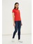 Kadın Açık Kırmızı Basic T-Shirt 3
