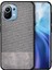 Xiaomi Mi 11 Youth Fabrik Serisi Kumaş ve Deri Desen Kılıf - Gri 1