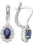 Pırlanta ve Oval Safir Taşlı Anturaj Küpe 0417E0016 1