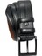 Siyah Suni Deri Desenli 4 Cm.lik Klasik Kemer - 7400-01-21M 2