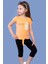 Toontoy Kız Çocuk Papatya Desenli Baskılı Taytlı Takım 1