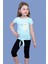 Toontoy Kız Çocuk Papatya Desenli Baskılı Taytlı Takım 1