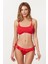 Askılı Straplez Fırfırlı Bikini Takım 217389 Nar Çiçeği 1