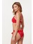 Askılı Straplez Fırfırlı Bikini Takım 217389 Nar Çiçeği 3