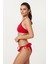 Askılı Straplez Fırfırlı Bikini Takım 217389 Kırmızı 2