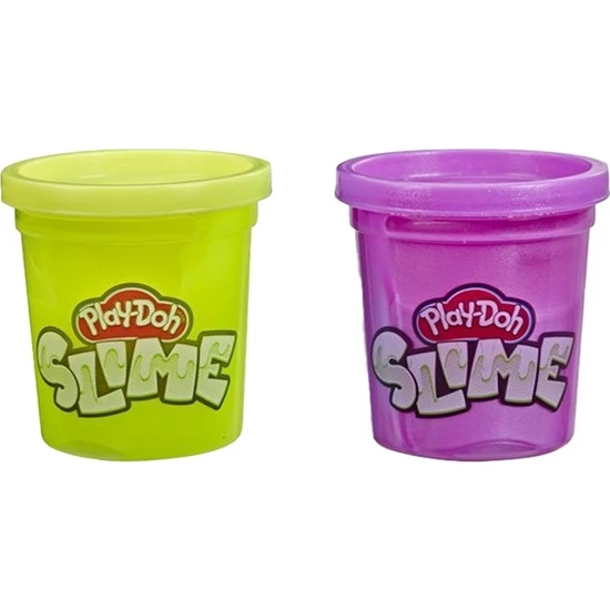 Play-Doh Slime 2'li  Hamur Metalik Sarı  + Metalik Mor
