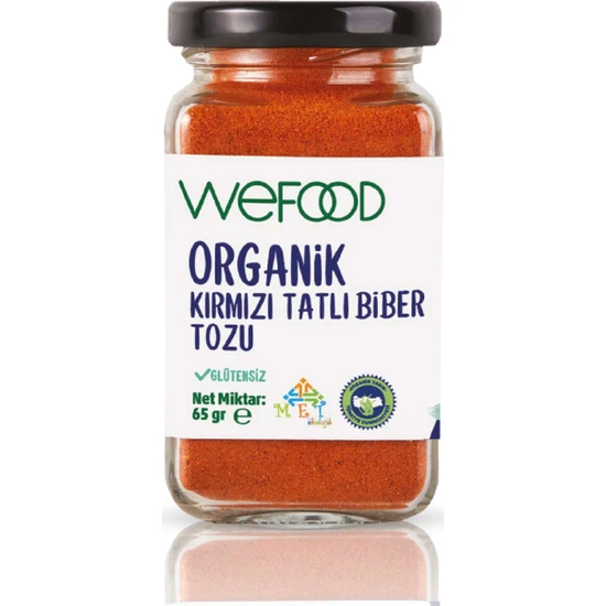 Wefood Organik Kırmızı Tatlı Biber Tozu 65 gr 8682392174518