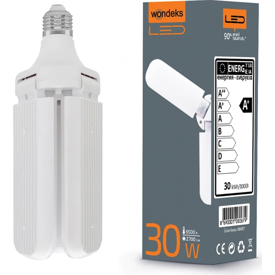 Wondeks 30W Pervane LED Ampul (Beyaz)