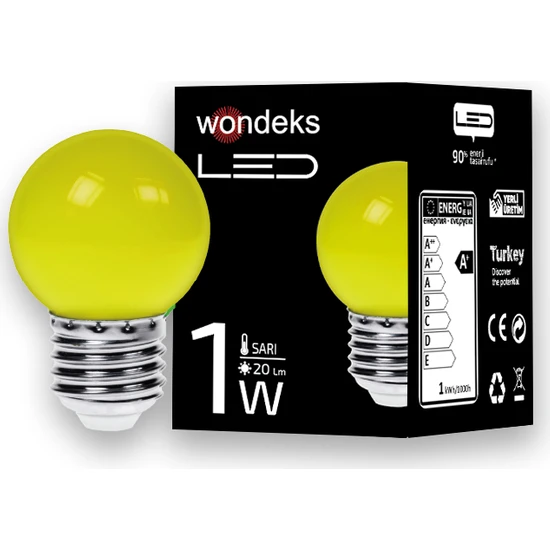 Wondeks 1W Top Gece LED Ampul (Sarı)