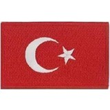 Sim Nakış Turkey Türkiye Türk Bayrak Nakış Işleme Arma Patch Peç 5x8 cm