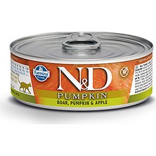 N&d Balkabağı Yaban Domuzu Elma Yetişkin Kedi Konservesi 6X80 gr