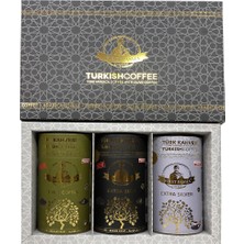 First Pasha Coffee Zeytinli Türk Kahvesi Premium Gold Set 750 gr