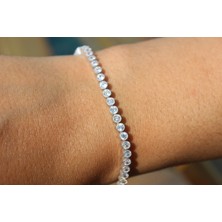 Nesli Shop 925 Ayar Gümüş Su Yolu Bileklik