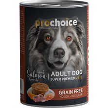 Pro Choice Adult Kuzu Somon ve Havuçlu  Köpek Konservesi 6X400 gr