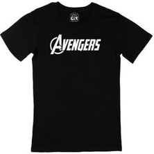 Cix Beyaz Avengers Siyah Tişört