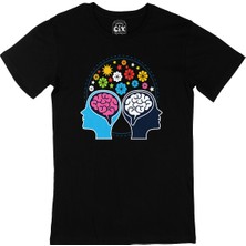 Cix Mindful Düşünce Siyah Tişört