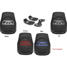 Vavka 1998 Model Peugeot 106 Için 4d Havuzlu Tip Universal Paspas - Kırmızı Kromlu