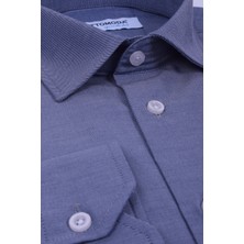 Ottomoda Erkek Cepli Klasik Uzun Kollu Gri Gömlek, OT-CP-20173