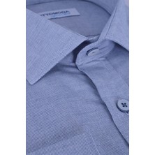 Ottomoda Erkek Gri-Laci Uzun Kollu %100 Pamuklu Regular Gömlek,OT-C-20136