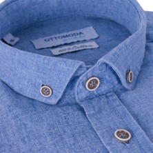 Ottomoda Erkek Kısa Kollu Regular Pamuklu Düğmeli Yaka Gömlek, OT-C-20178