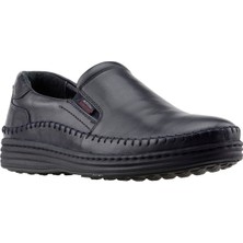 Komcero 9Y8909-F213 Hakiki Deri Siyah Casual Erkek Ayakkabı