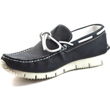 Komcero 3557-120 Lacivert Yağlı Deri Casual Erkek Ayakkabı