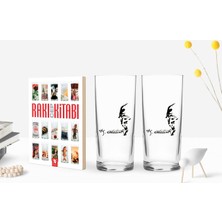 Bk Gift Renkli Baskılı Atatürk Temalı Ikili Rakı Bardağı ve Rakı Cep Kitabı Hediye Seti-21