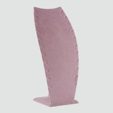 Aydın Dekor Yeni Yerli Süet Pembe 17CM Kolye Sergileme Standı (Aydındecor)