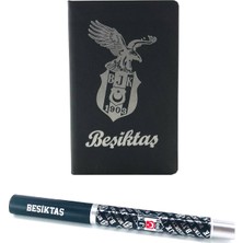 Beşiktaş Kalem Termo Deri Defter Vip Set Ahşap Kutulu