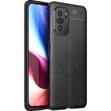 MobaxAksesuar Xiaomi Poco F3 Kılıf Deri Tarzı Niss Silikon Case