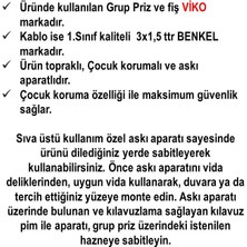 Viko Ekonomik 5'li Grup Priz Topraklı Çocuk Korumalı 7 Metre