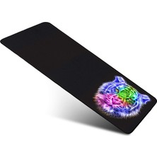 SGE TEKNOLOJİ Kaplan 70X30 cm Speed Kaymaz Taban Dikişli Oyuncu Mouse Pad