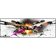 SGE TEKNOLOJİ Cs Go -2- 70X30 cm Speed Kaymaz Taban Dikişli Oyuncu Mouse Pad