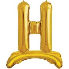 Parti Sürprizi Ayakta Durabilen Altın H Harf Folyo Balon