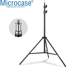 Microcase 3 Ayak Sabitleyici Alüminyum Cep Telefonu Kamera Dslr LED Light Tripodu 200 cm - AL2630