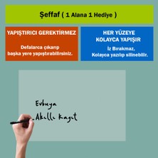 Pi Papers Akıllı Kağıt - 60x100 Cm 1 Şeffaf+1 Beyaz, Not Belge Fotoğraf Tutucu Özellikli Statik Sihirli Pano