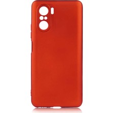 kilifone - Xiaomi Poco F3 - Kılıf Mat Soft Premier Silikon Kapak - Kırmızı - T17044
