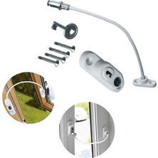 Lira Çelik Halatlı Pvc Kapı Pencere Emniyet Kilidi - Pencere Çocuk Emniyet Kilidi - Beyaz