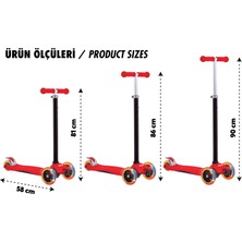 Can Oyuncak Shinaro MAXI Twister 3 Led Işıklı 3 Tekerli Yükseklik Ayarlı Scooterr - TURUNCU