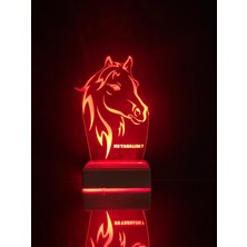 Modiwa Design Aslan 3D 16 Renk Gece Lambası
