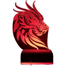 Modiwa Design Ejderha 3D 16 Renk Dekoratif Lamba