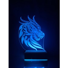 Modiwa Design Ejderha 3D 16 Renk Dekoratif Lamba