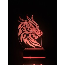 Modiwa Design Ejderha 3D 16 Renk Dekoratif Lamba
