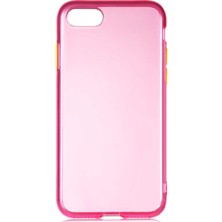 Case 4U Apple iPhone Se 2020 Kılıf Renkli Yumuşak Bistro Kapak Pembe